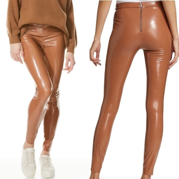 ALICE + OLIVIA MADDOX VEGAN LATEX LEGGING - Picture 3 of 16